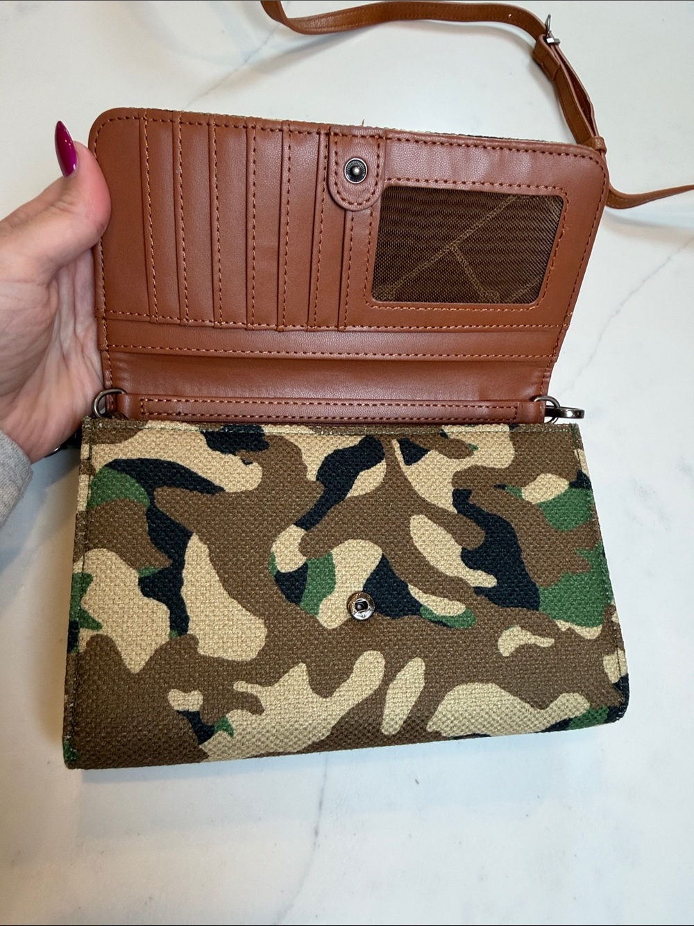 Wrangler Camo Crossbody with Tan Strap - Picture 2 of 5